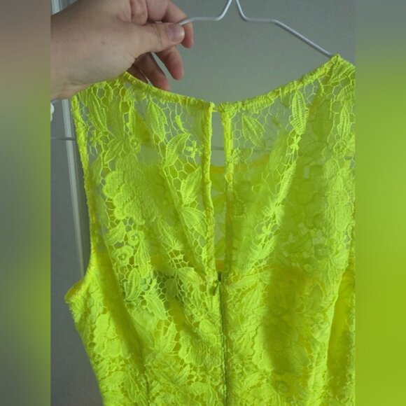 J Crew Neon Yellow Lace Dress - Picture 2 of 2